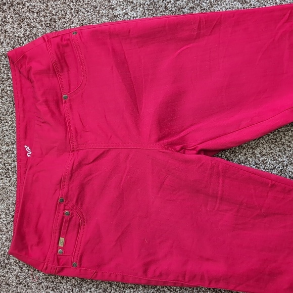 Diane Gilman DG2 Boot Cut Pants stretchy Size Medium Red - Picture 2 of 11